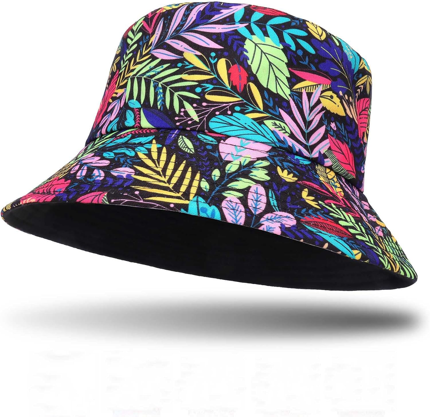 Women Bucket Hats - Summer Fisherman Hat Men Cotton Plain Bucket Hat Foldable Beach Sun Hats for Women Men, One Size
