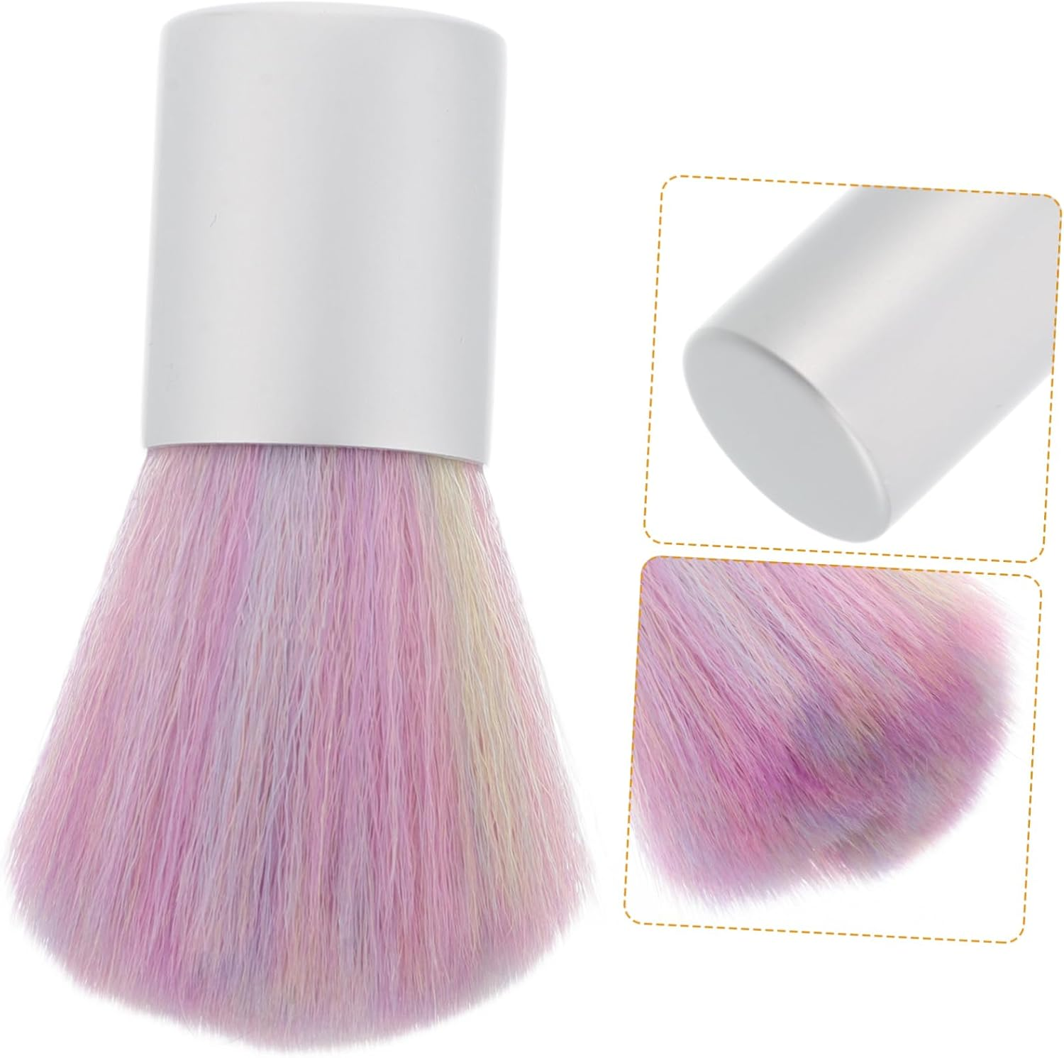 Colorful Nail Dusting Brush Short Handle Soft Bristle Acrylic Nail Supplies Manicure Tool and Home Use image number 4