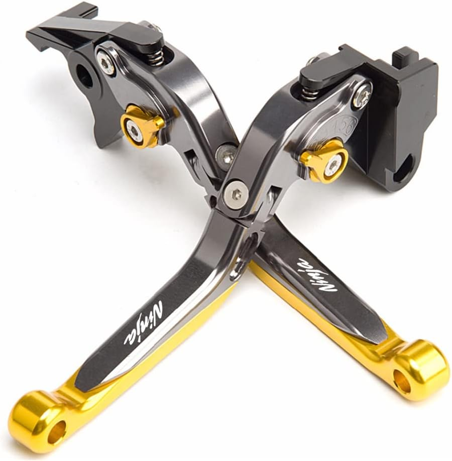 For Kawasaki Ninja 400 2017-2021 Modified High-Quality CNC Aluminum Alloy 6-Stage Length Adjustable Foldable Brake Clutch Lever Ninja400 Accessories (Green)