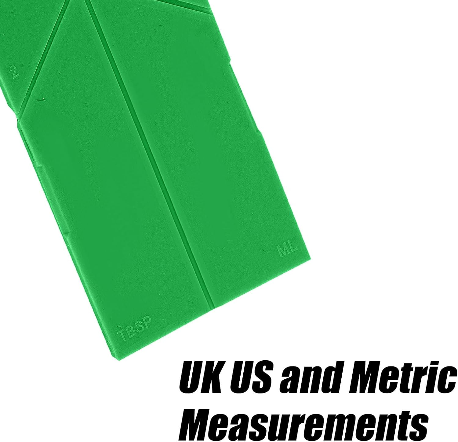 2Pcs 3-In-1 Polygons Measuring Spoon, 6 Different Sizes Foldable Flat Magnetic Measuring Spoons for Liquid Dry Ingredients Multifunctional Kitchen Gadgets (Green) image number 3