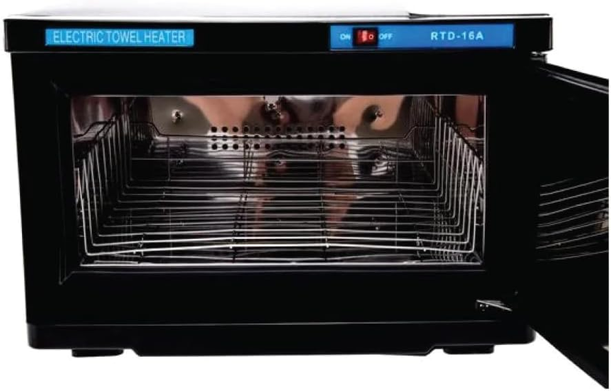 16L Black UV Electric Towel Warmer Steriliser Cabinet Beauty Spa Heat Sanitiser image number 5