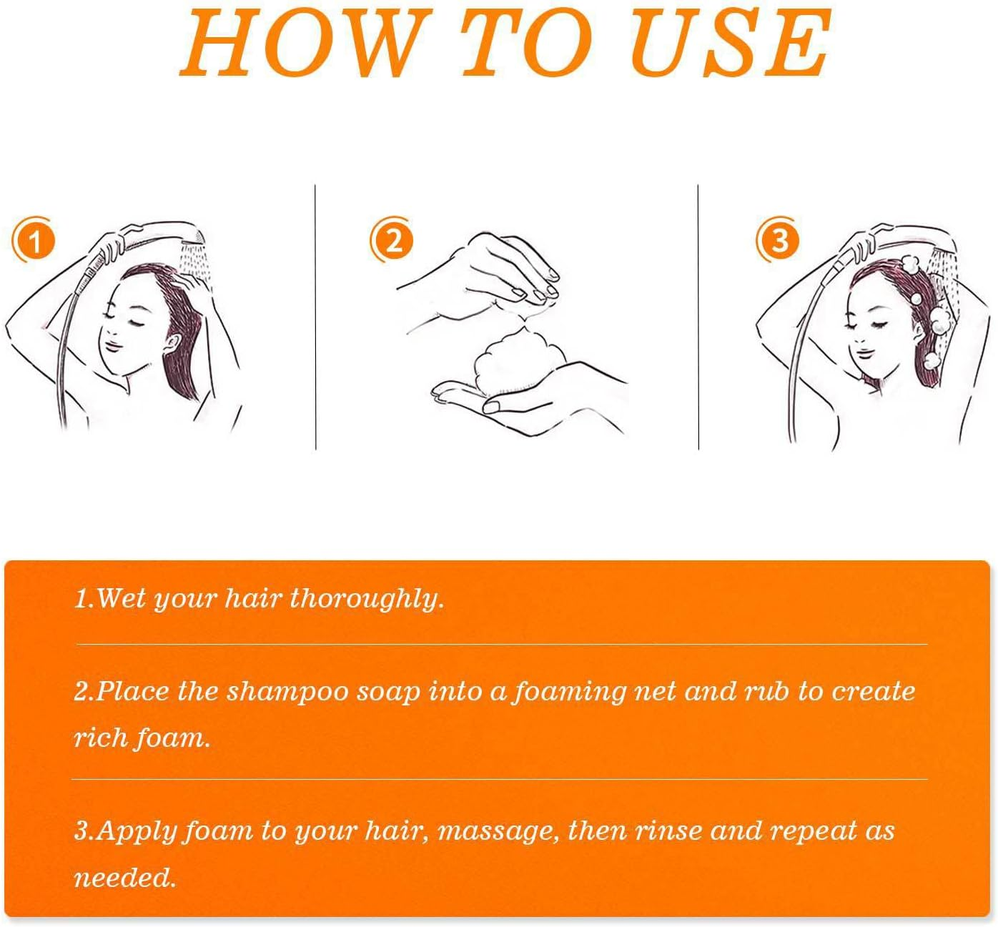 Pumpkin Seed Oil Shampoo Bar, for Hair Growth Repair, Solid Moisturizing Shampoo Soap for Dry, Damaged Hair, Nourishing Vegan Hair Care, Conditioning Bar for Thicker, Healthier Hair (4PCS) - 3Pcs image number 3