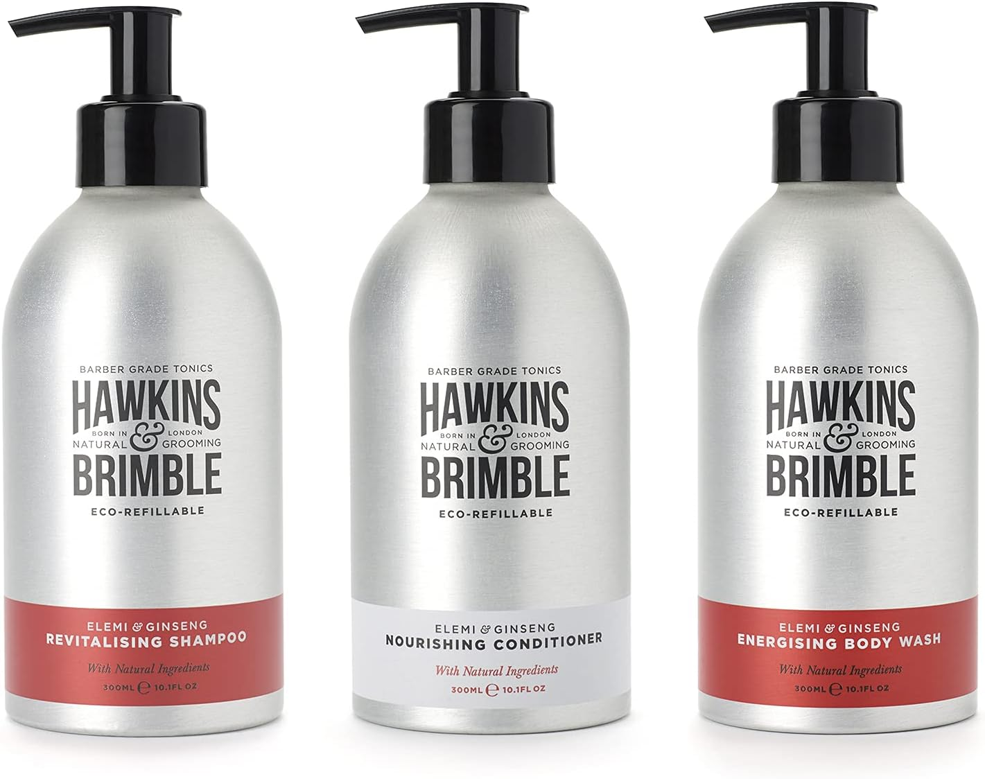 Hawkins & Brimble Bodywash Eco-Refillable Pouch - 300Ml for Men Hydrating Naturally Fragranced | Bottle for Life Eco Friendly&hellip; (Body Wash Eco Refill)