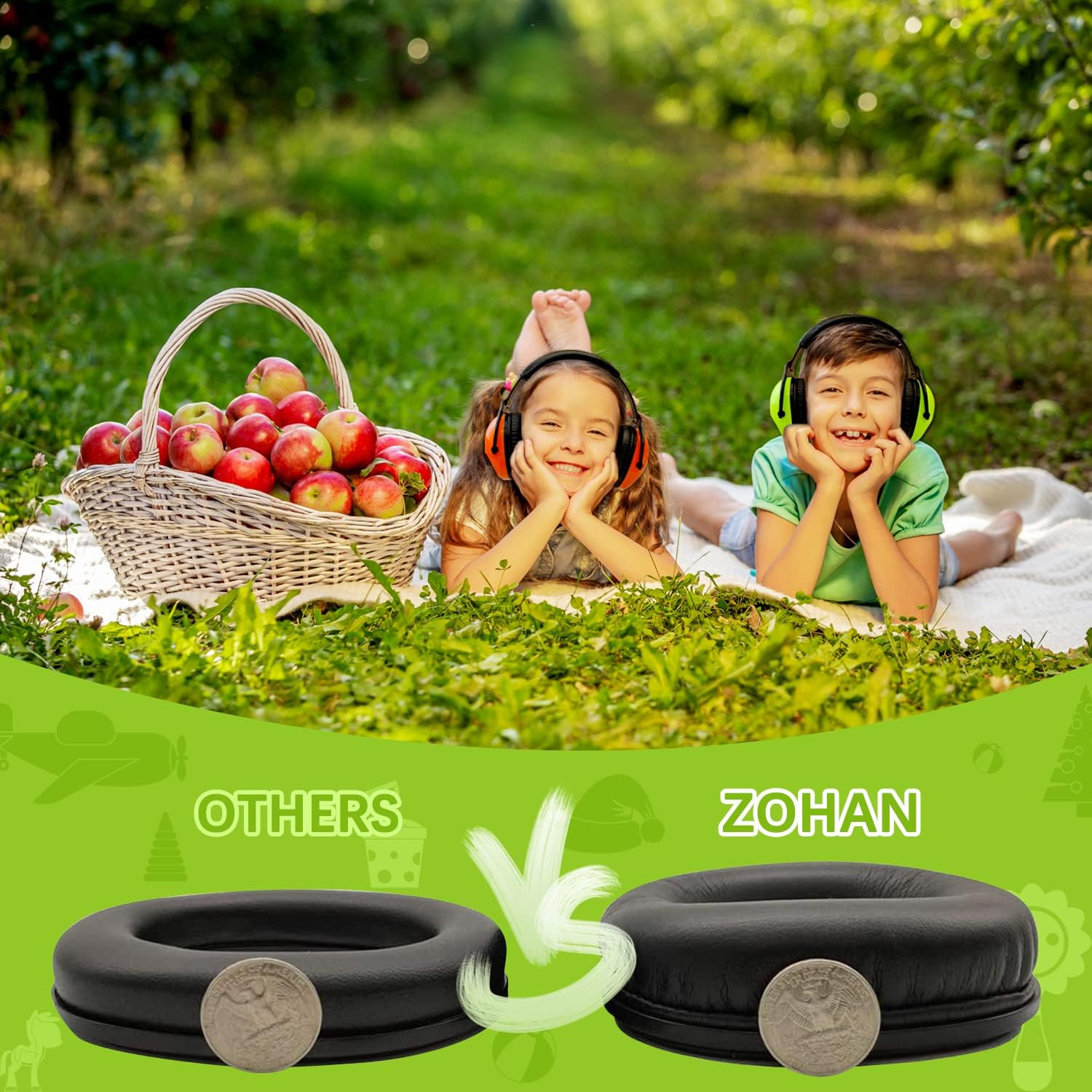 ZOHAN Kids Ear Protection 2 Pack,Kids Noise Canceling Headphone for Concerts, Monster Truck, Fireworks image number 3