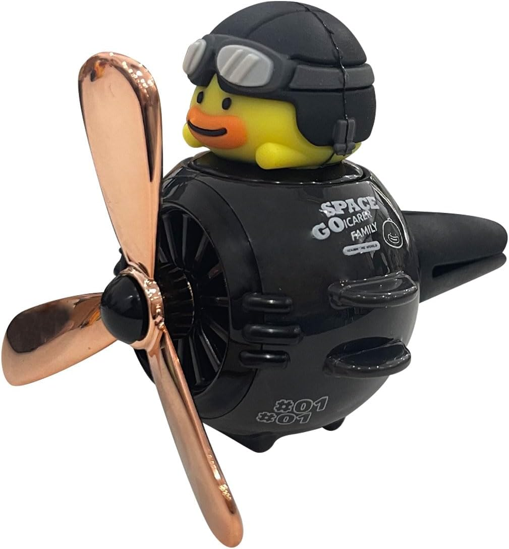 Cute Pilot Rabbit Car Air Fresheners, Car Diffuser Air Condition Vent Clip, Rotating Propeller Automotive Air Outlet Fan Creative Perfume Accessories for Car Interior Decoration