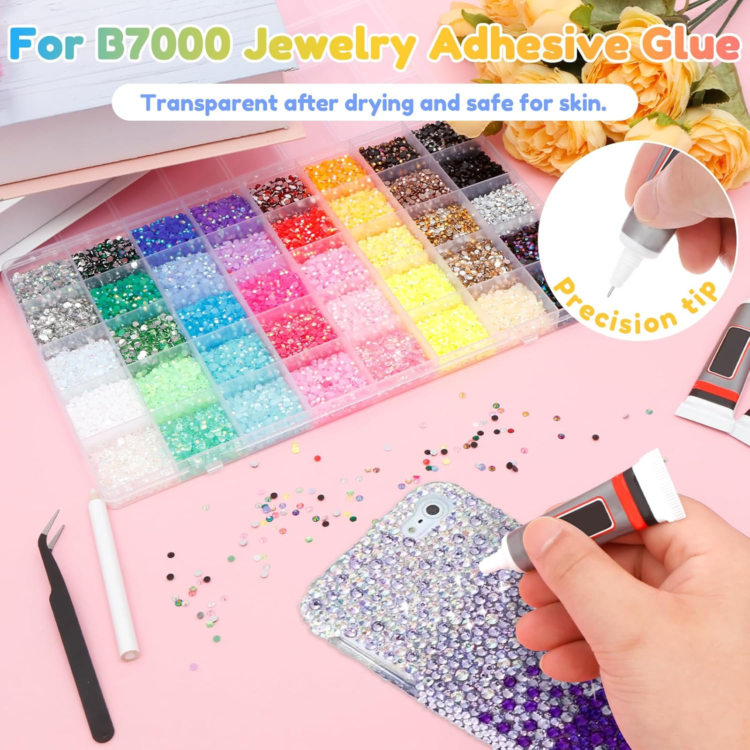 Jelly Resin Rhinestones Fade Resistant Nail Art Rhinestone Easy to Adhere Flatback Jelly Gem Varied Shape for Clothing Nail