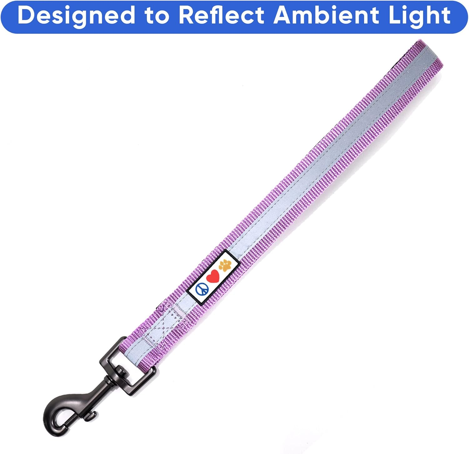 Pawtitas Short Leash Puppy Leash Reflective Dog Leash Leash Short Training Leash 1 Ft Padded Dog Leash Purple Orchid