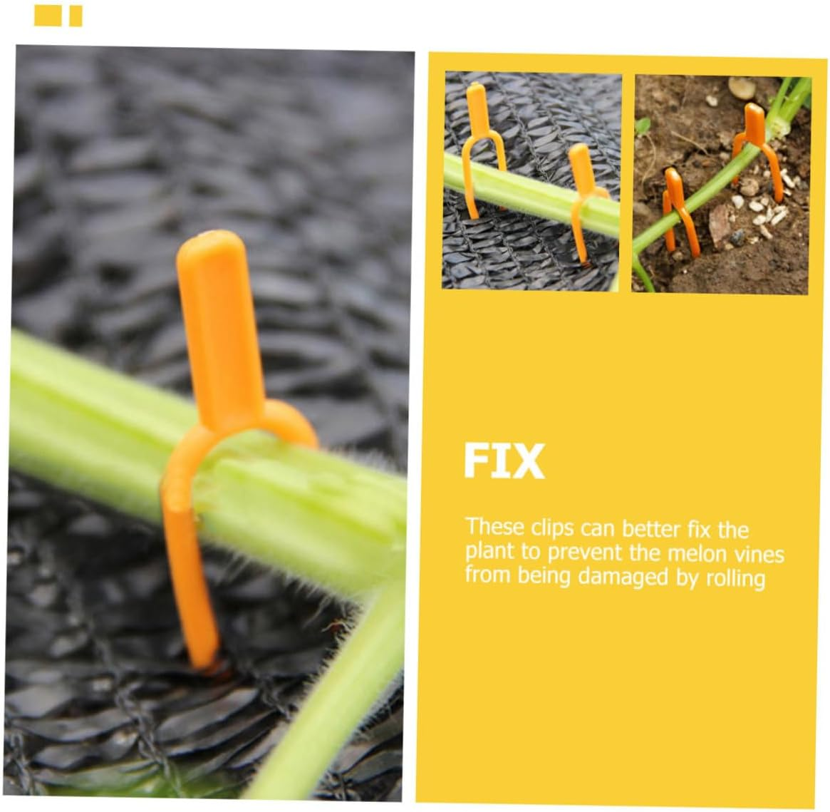 SEWOART 400Pcs Plant Fixing Clips Stolons Fastening Vines Clamps for Gardening Reusable Press Clips for Strawberries and Climbing Plants