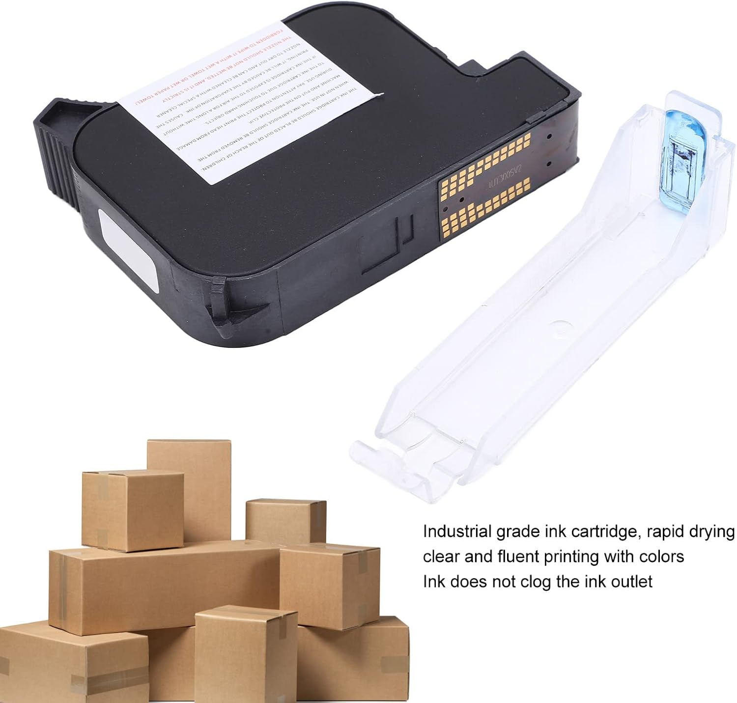 42 Ml Handheld Printer Ink Cartridge, Quick-Drying Inkjet Printer Cartridge Replacement, 12.7 Mm (Black) - Blue image number 6