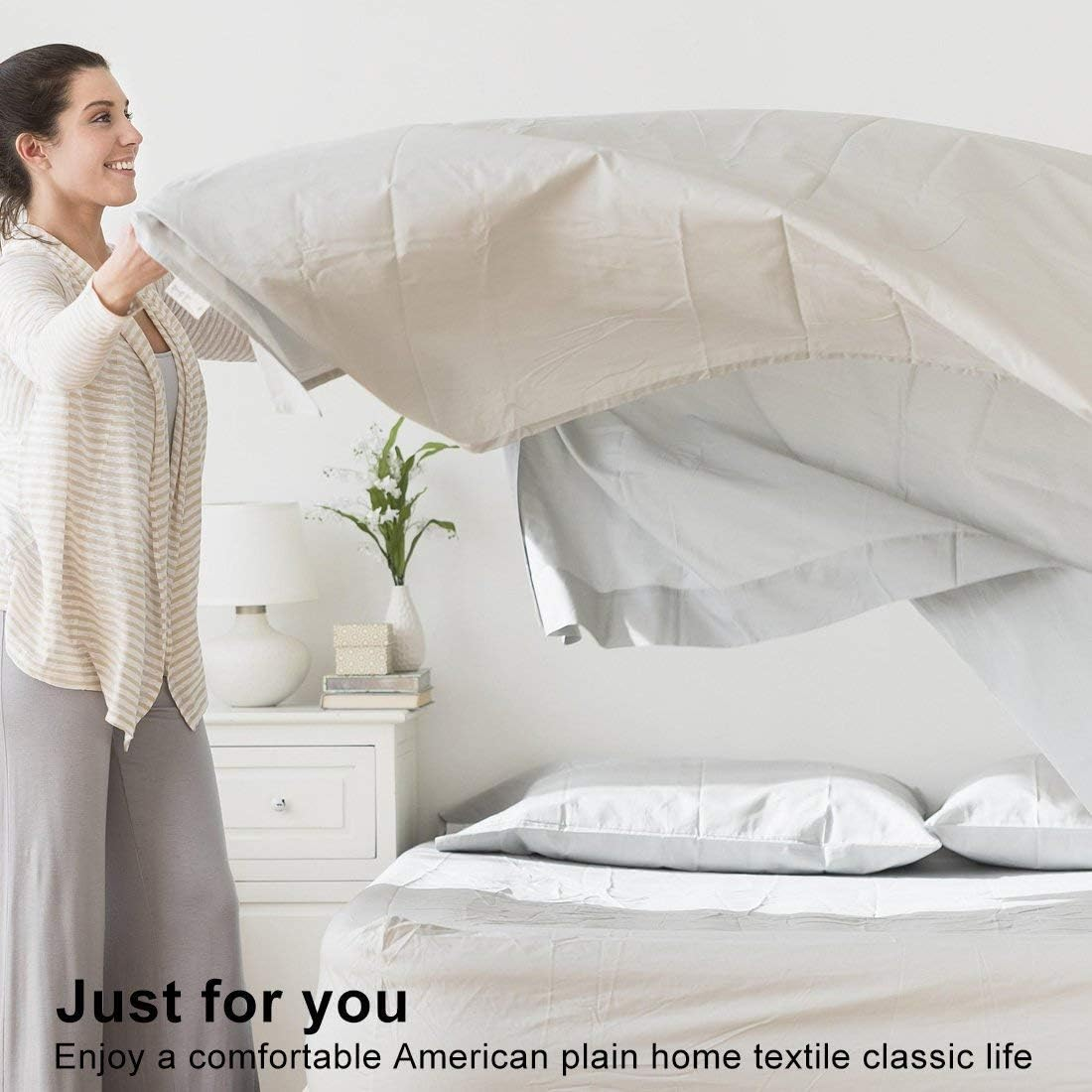 Noble Comfort Linen Double Brushed Microfiber Breathable 4 Pcs Sheet Set Super Soft 11-12 Inch Deep Pocket 1800 Thread Count Wrinkle and Fade Resistant Bedding (Twin XL Color Sky Blue)