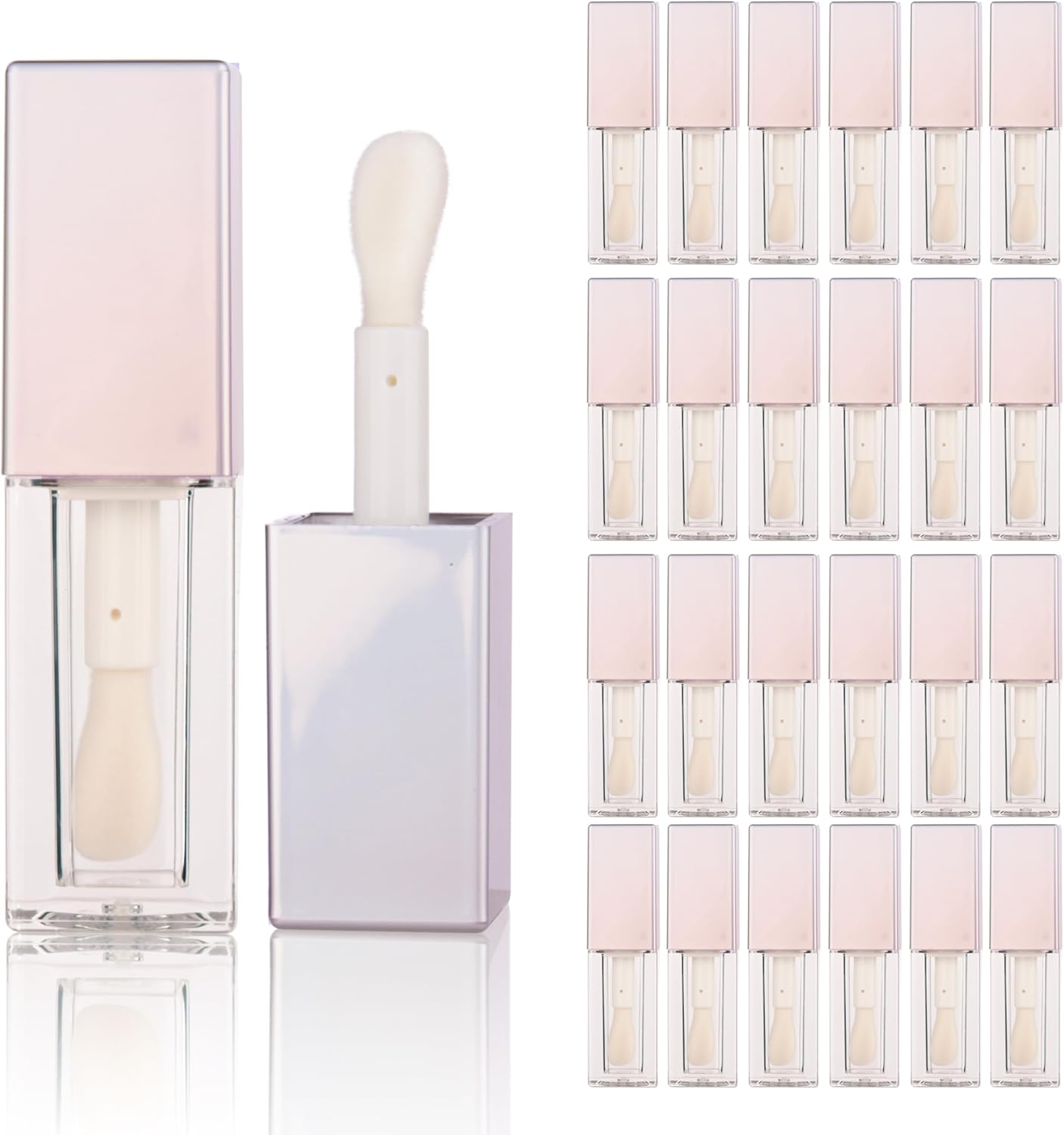 25Pcs 25 * 25 * 86Mm Craft Paper Box for Lip Gloss 350Gms Lipstick Packing Box for Lipgloss Tubes(Pink Paper Box 25Pcs) (Black)