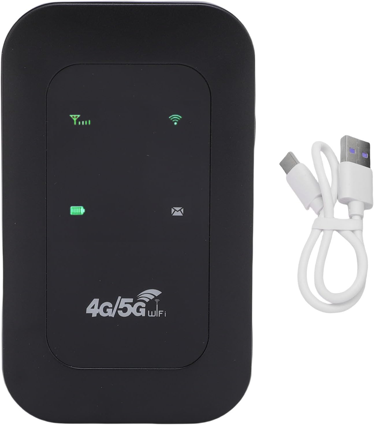 YUEHISY 4G Wifi Hotspot, Portable 300Mbps LTE Mobile Router with SIM Card Slot, up to 10 Devices, Color LED Display, for Home Travel image number 5