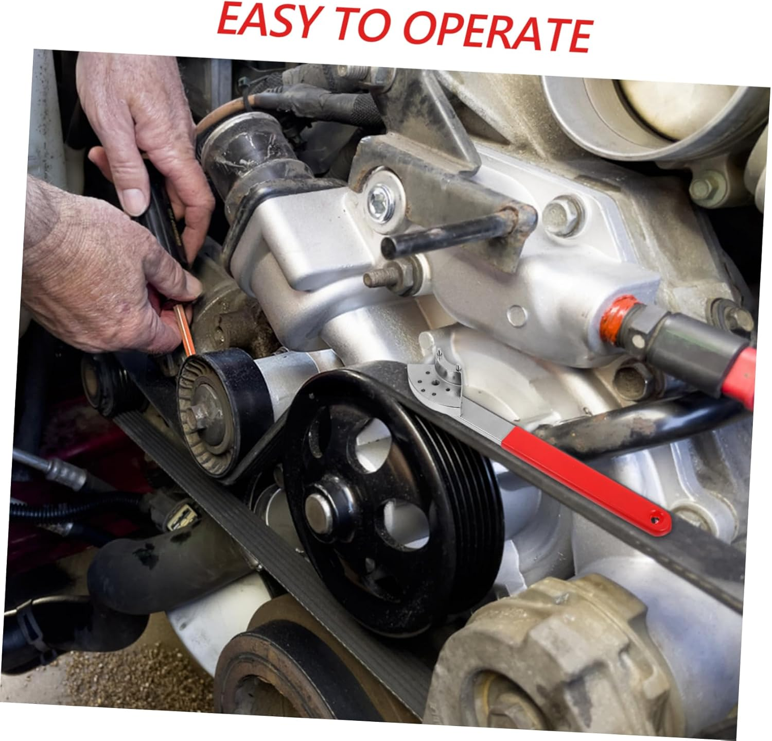 WATIIFUFU Belt Tension Adjustment Tool Portable Idler Pulley Spanner for Automotive and Motorcycle Timing Belt Maintenance Adjustable Tension and Sturdy Carbon Steel Design image number 4