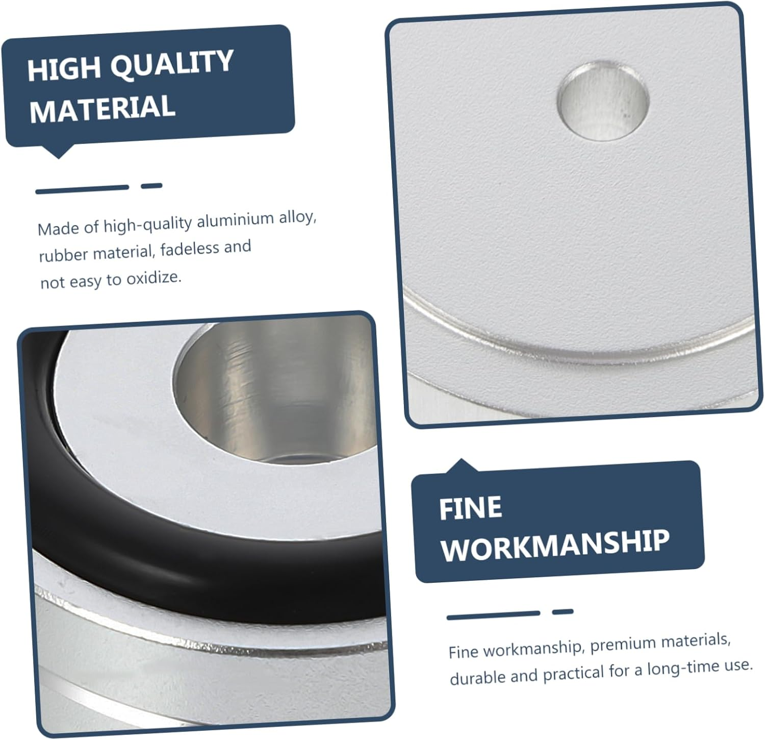 QUMIIRITY 2Pcs Silver Small anti Vibration Amplifier Feet Pads Aluminium Alloy Isolation Speaker Base Pads for Hifi Audio Equipment and Cd Players in Home Audio Systems image number 5