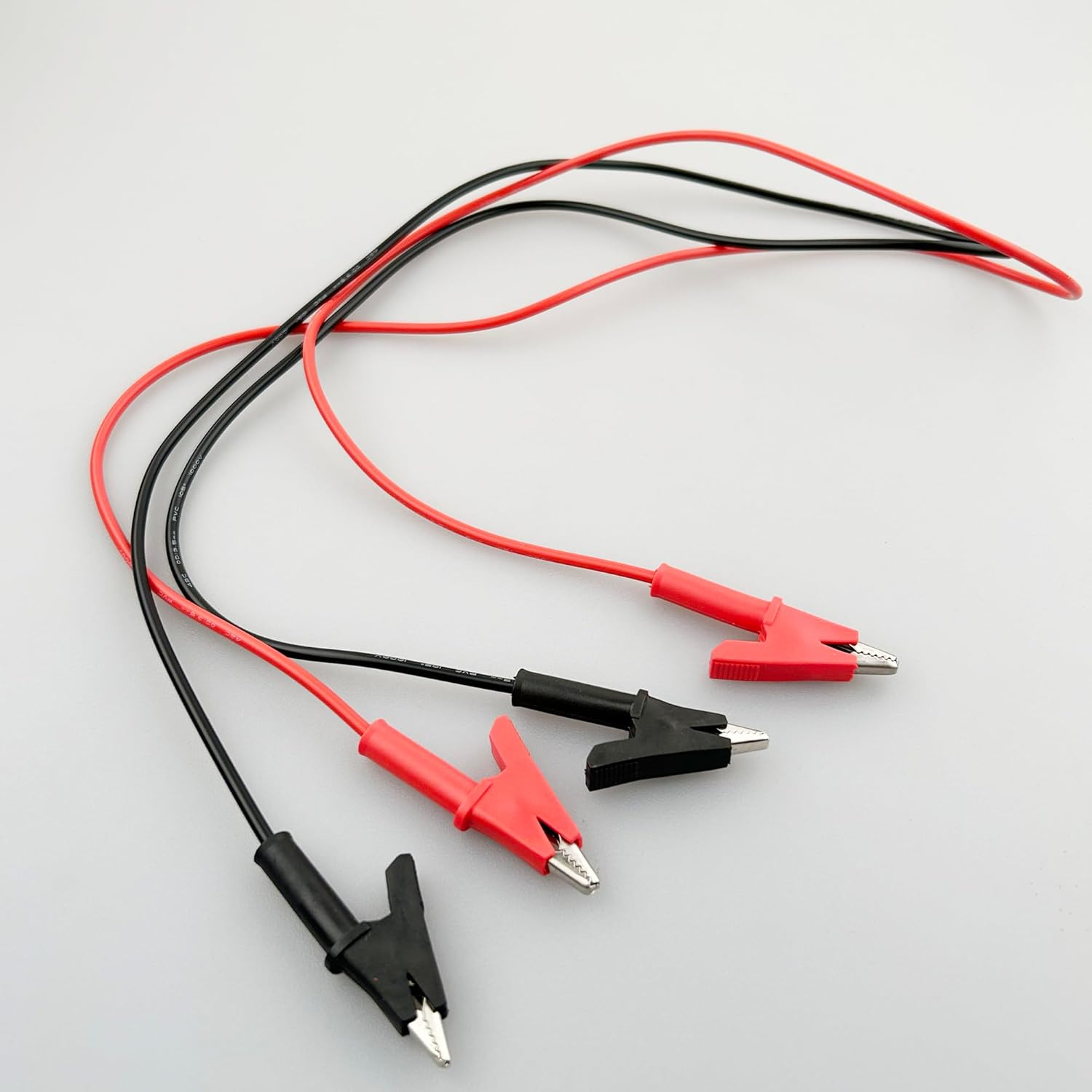 EFGTEK 14 Gauge Jumper Wire Alligator Clips to Alligator Clip Electrical Testing,Heavy Duty Out Diameter 3.5Mm Silicone Test Leads for Electrical Testing Leads Set 2 Piece 1 Meter