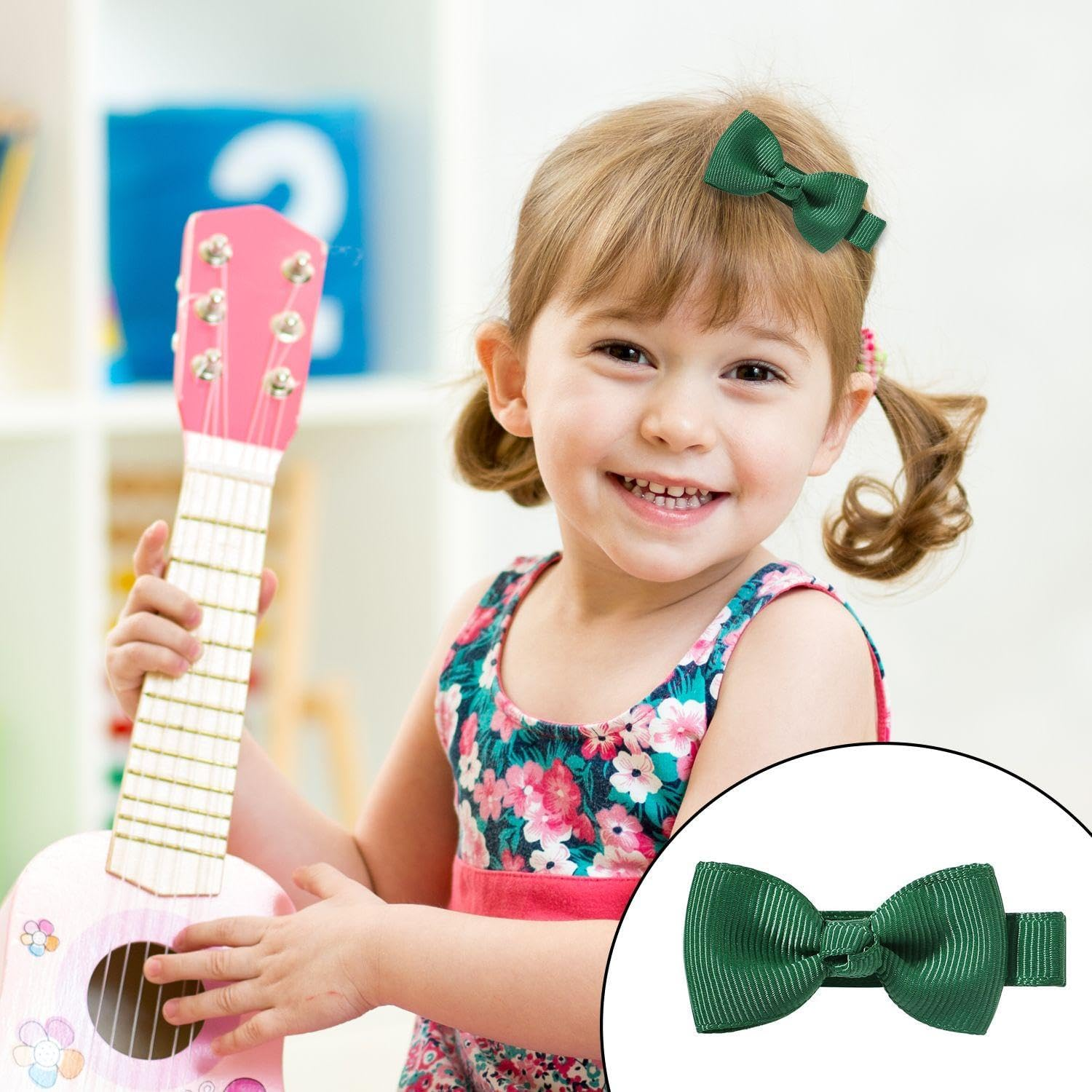 Pack of 3 Bow Hair Bands and 3 Pieces Bow Hair Clips, Bow Hair Accessories, Cute Hair Accessories, Girls Hair Accessories, School Hair Accessories image number 5