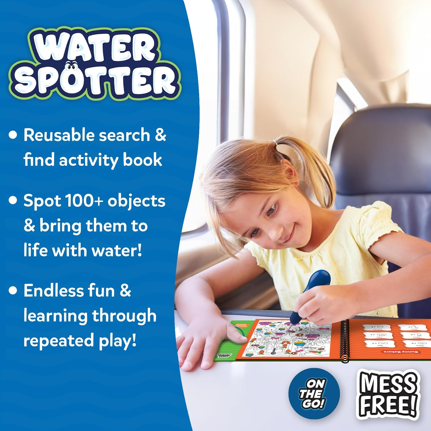 Skillmatics Reusable Search & Find Book - Water Spotter, Mess-Free, Fun Learning Activity, Animals, Travel Toy, Gifts for Boys & Girls Ages 4, 5, 6, 7, 8 image number 5