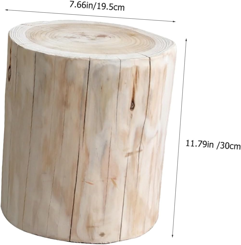 Wooden Stool Multi-Purpose Rustic Accent Furniture for Shoe Changing Bedside Table Home Office Decorative Use 11.8 X 7.1 Inches image number 1