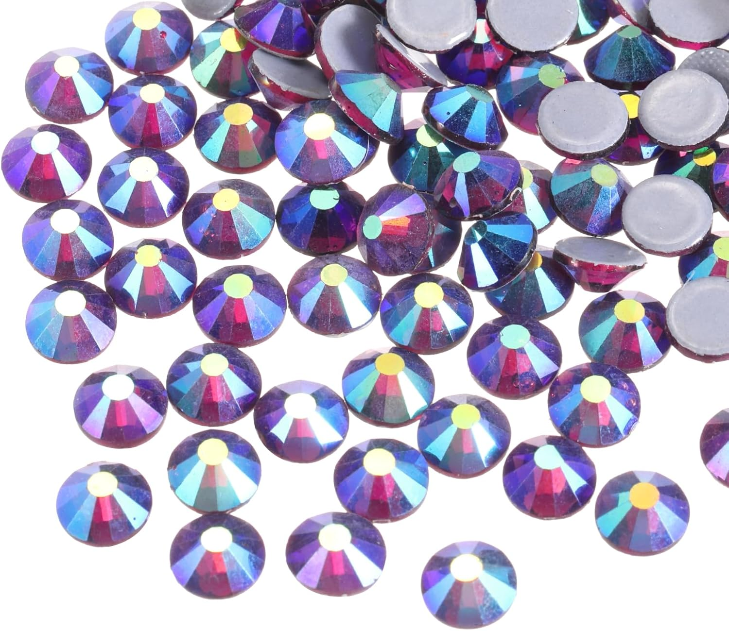 Sourcing Map 1440 Pcs Rhinestones Flatback Crystal Glass Gems for Crafts Clothes DIY Decoration(Ss20 4.8Mm,Olive Green)