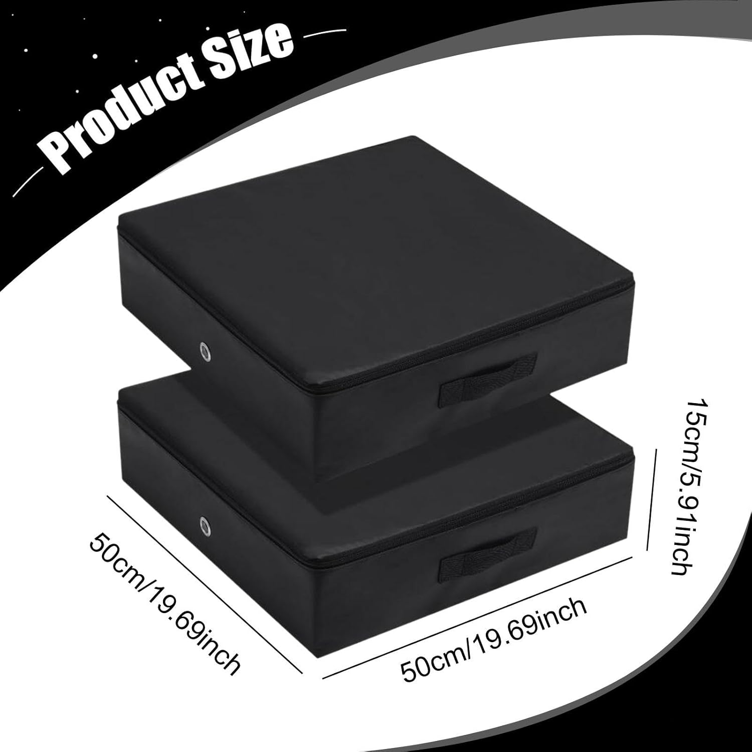 Kibcslic 2 Weightlifting Fall Protection Mats, Barbell Deadlift Mats, Compact 50 X 50 X 15 Cm (20 X 20 X 6 Inches), Weightlifting Drop Mats for Fitness image number 1