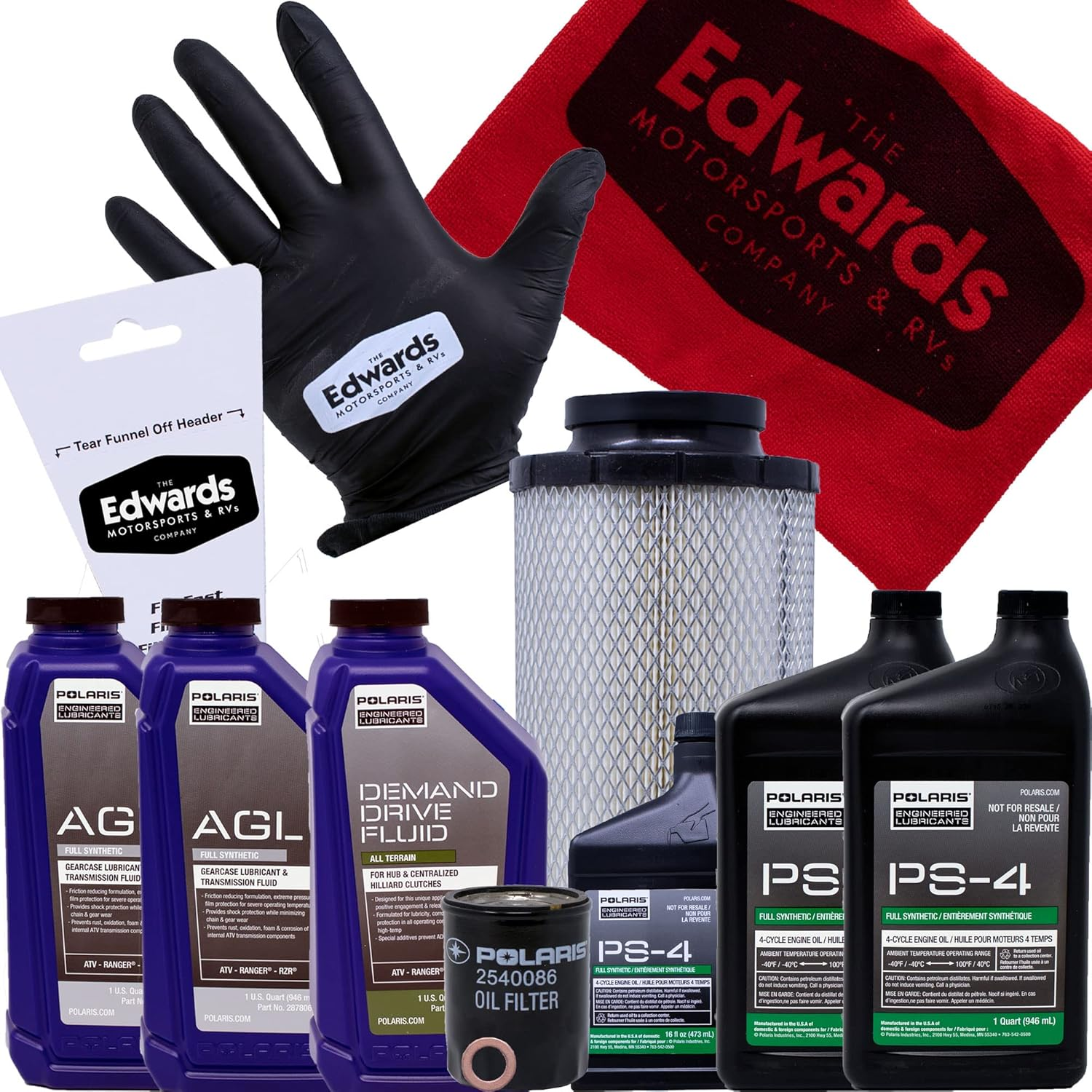 Edwards Oil Change Kit Fits 2017-2023 Polaris RZR 1000 XP Oil Change Kit with Air Filter