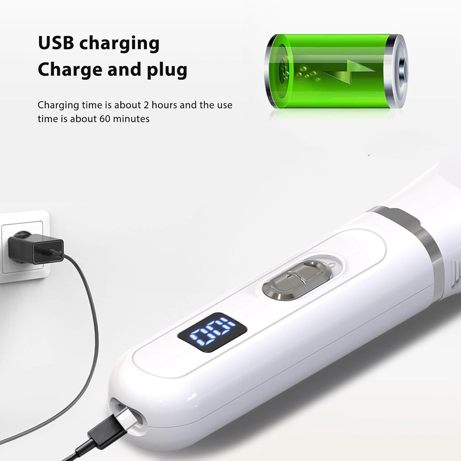 4 in 1 Dog Grooming Kit,Quiet Dog Paw Clipper,Cordless Small Dog Grooming Clipper,Electric Hair Trimmer for Small Dogs Grooming image number 1