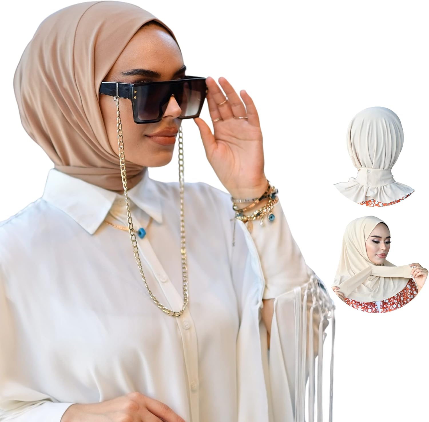 Snap Hijab-Turban for Women - Hair Wrap and Head Wrap | Undercap and Instant Cap