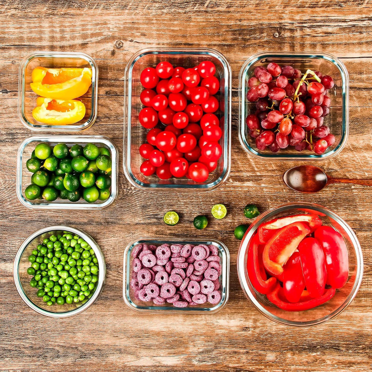 Glass Meal Prep Containers with Lids 12 Pack Airtight Glass Meal Prep Containers, Stackable & Leak-Proof, Dishwasher Safe, Pink - Mint Green image number 5