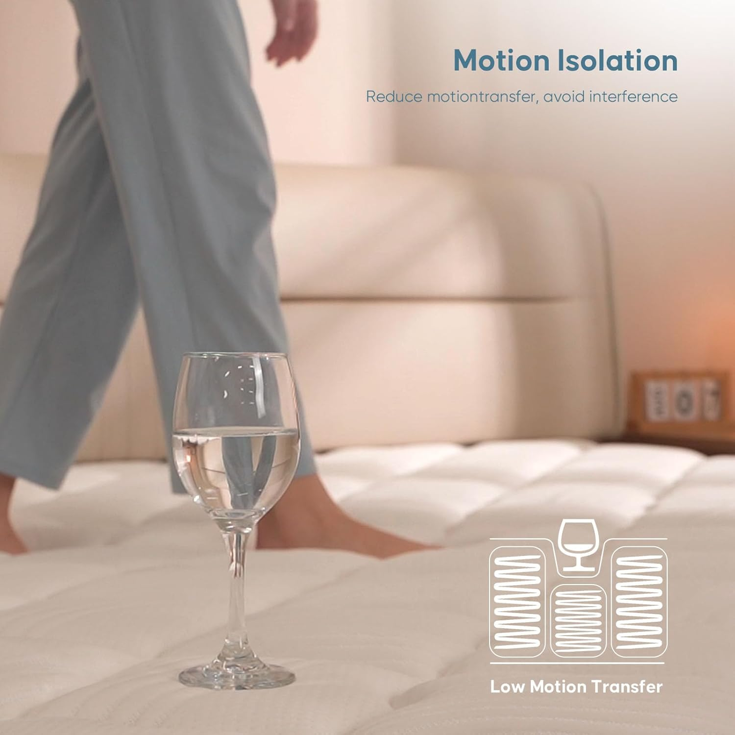 Queen Mattress, 30Cm Thick Queen Size Mattress in a Box, 203CM X 153CM, Individually Pocket Springs Hybrid Mattresses with Ergonomic Design, Medium Firm Feel, Pressure Relief, Breathable Comfortand image number 5