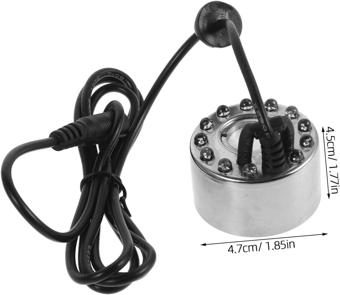 Yardwe Halloween Mister 12 Led Mister Water Fountain Fish Decoration Pond Humidifier Air Humidifier image number 2