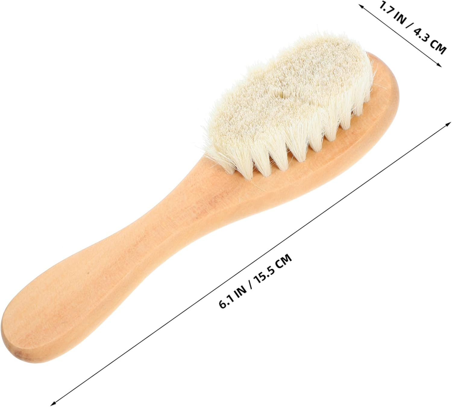 Iplusmile Bristle Laundry Brush Soft Natural Bristles for Delicate Fabrics Linens Knits Clothes Stubborn Stain Removal Household Cleaning Tool 6.1 Inch image number 1