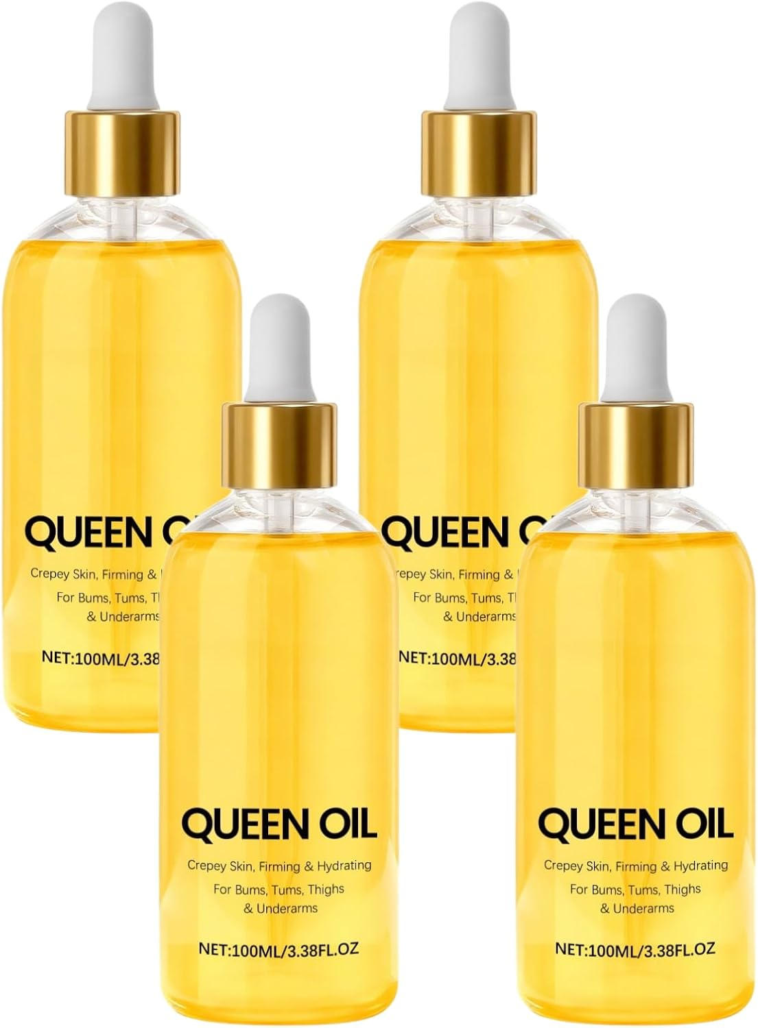 Queen Body Oil for Crepey Skin & Firming, Silk Body Oil for Women, Hydrating Fast Absorbing Moisturizer for Arms Tums Bums Thighs & Underarms, anti Aging Body Care for Dry Skin (1Pcs)