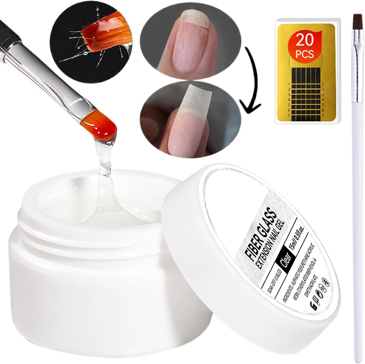 Lmyit Broken Nail Repair | Instant Cracked Nail Repair Gel,Strengthening Protective Long Lasting 15Ml Thickener for Home Adults Maintenance Women Beauty Travel Manicure Restore Protection Girls image number 4