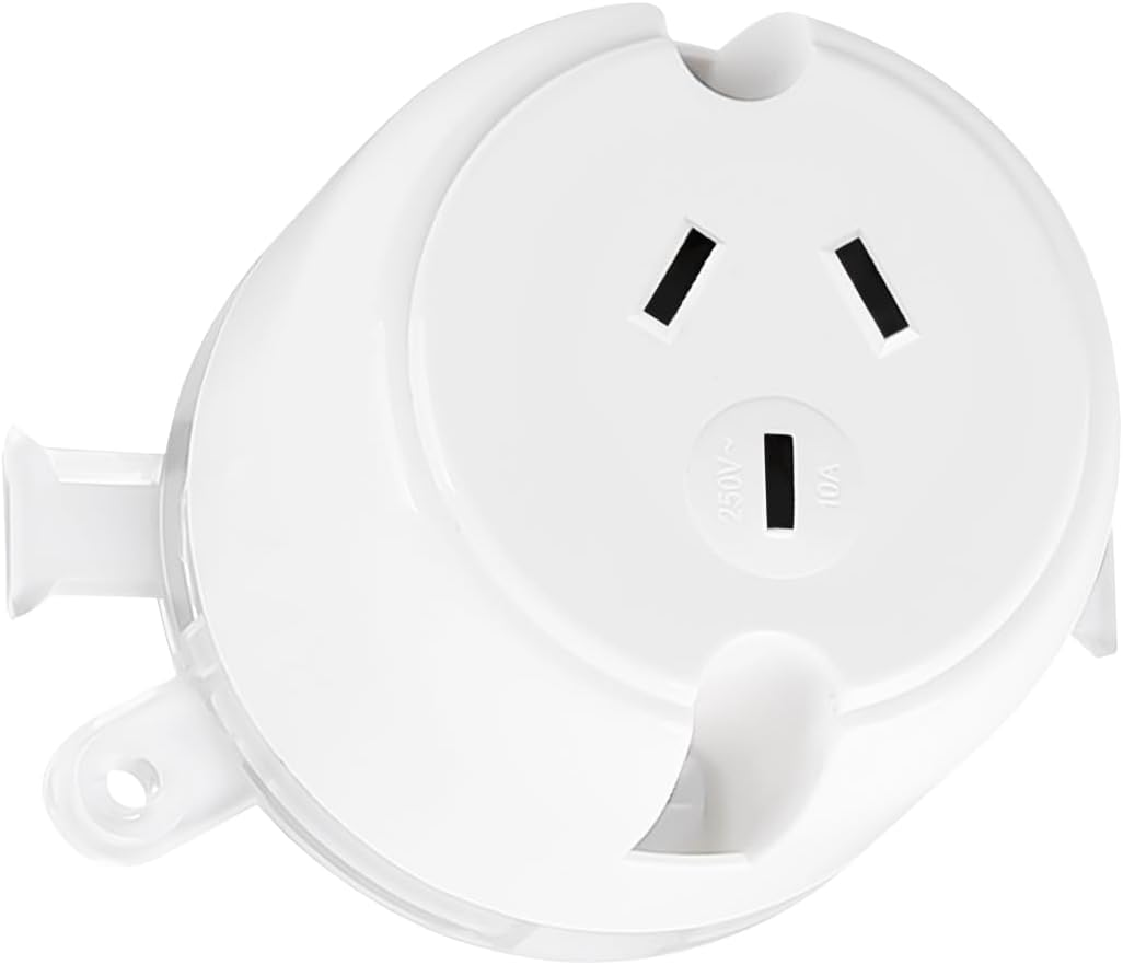 10 Pack - Single Power Light Plug Base 10A Amp Surface Socket Outlet Australian SAA Approval image number 3