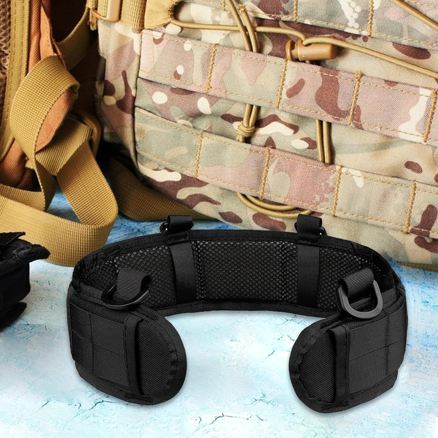 Belt Back Pad - Lumbar Support Cushion, Breathable Back Protector | Ergonomic Padded Belt Insert Lower Back Comfort Spine Support Pad, Cushioning Work Belts Weightlifting Daily Wear for Men, Women - Ruins image number 3