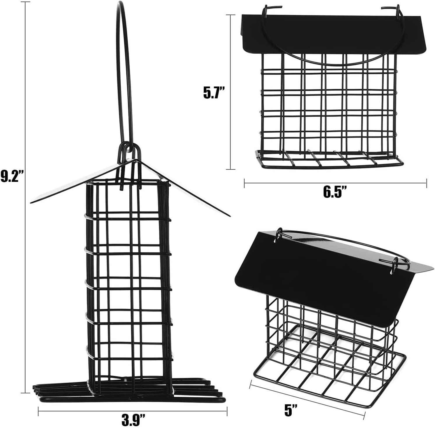 Outdoor Wild Bird Feeder, Hanging Bird Feeder,Rainproof Squirrel-Proof, Single Suet Cake Style for outside Office,Hanging Suet Feeder, Single Suet Cake Bird Feeder,For Bird Lovers