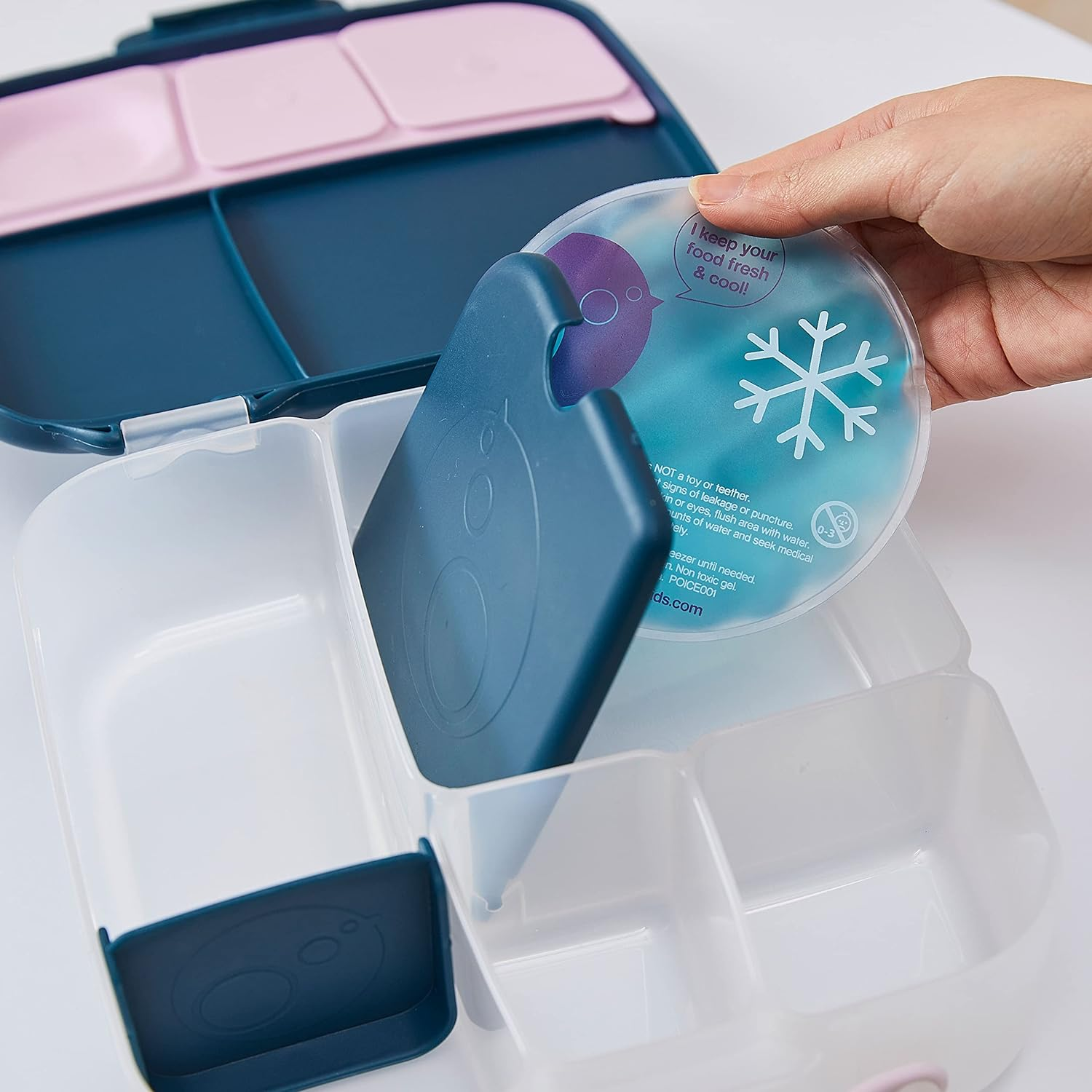 B.Box Gel Cooler, Twin Pack - Silicone Pouch or Bag - 13Cm X 13Cm X 1Cm - Insulated - Dishwasher Safe - Freezer Safe - Basic - Food Container image number 4