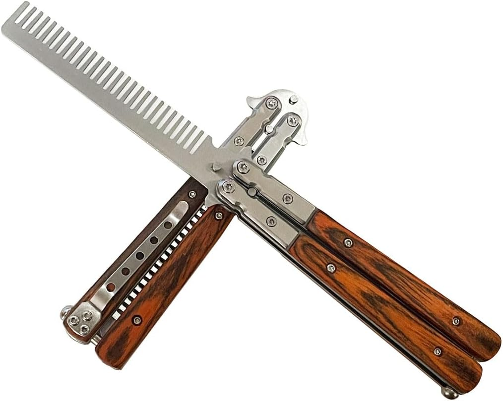 1 Pcs Metal Stainless Steel Durable Folding Butterfly Comb Gift N2 Set image number 2