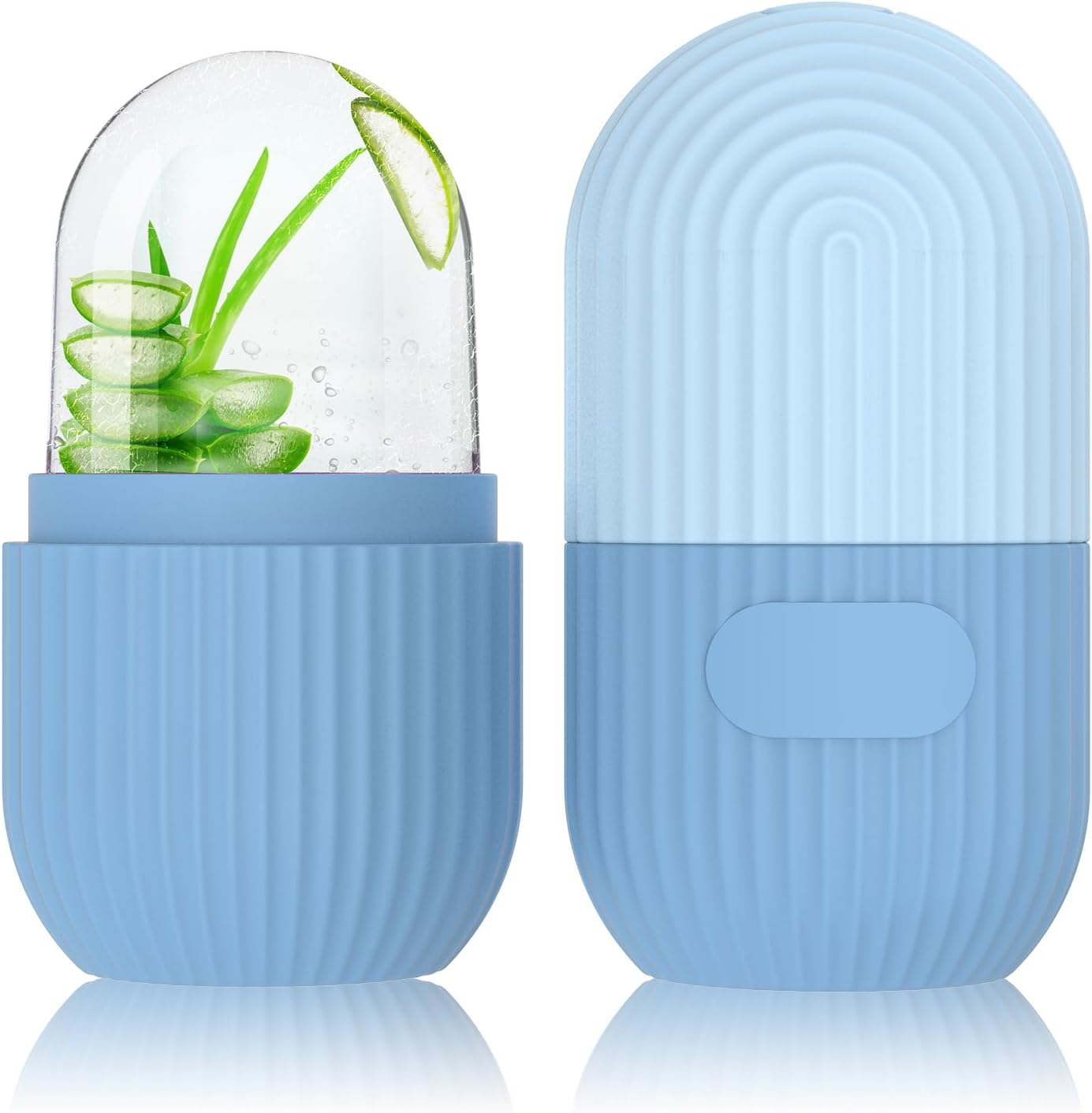 Geeric Ice Face Roller, Silicone Ice Facial Rollers, Cube Face Contour for Eyes Neck, Beauty Facial Massage Roller Remove Dark Circle Pore Shrink Face Roller Skin Care Tools (Purple)