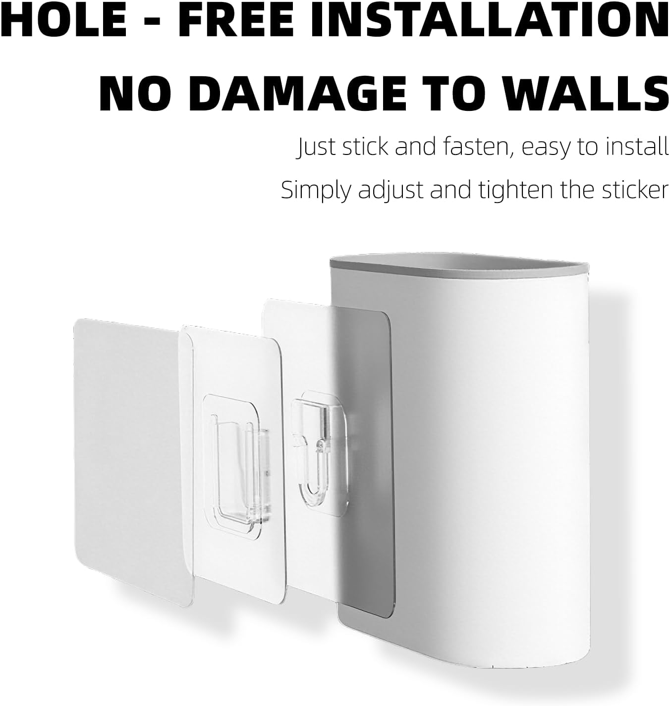 2 Pcs Toilet Brush and Holder Silicone Wall Mounted and Standing Toilet Brush for Bathroom, Set of 2 Cleaning Brushes, Flexible TPR Bristles (White) image number 2