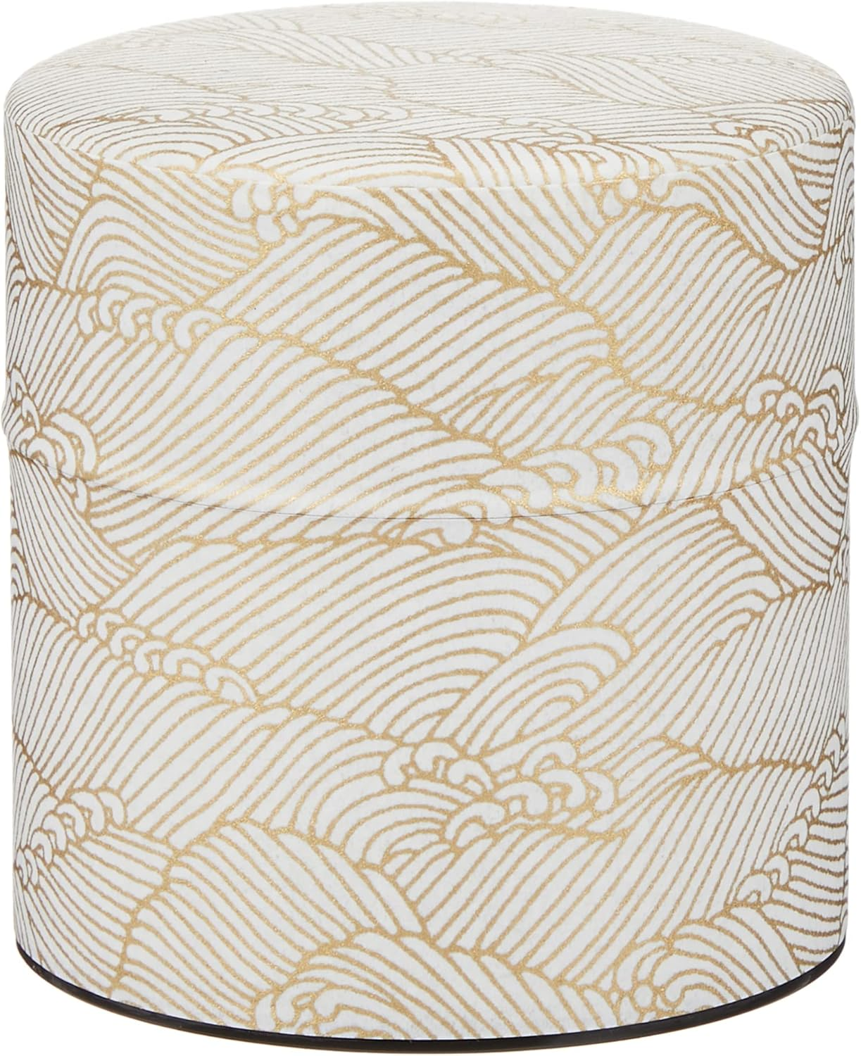 Pokkan a Japanese Tea Tin Canister, Air Tight, Double Lid, 100G Tea Capacity (Wave - Japanese Traditional Wave Pattern, S - 100G)
