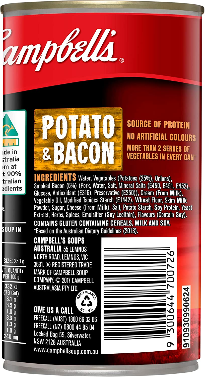Campbell'S Chunky Potato and Bacon Soup 505 G
