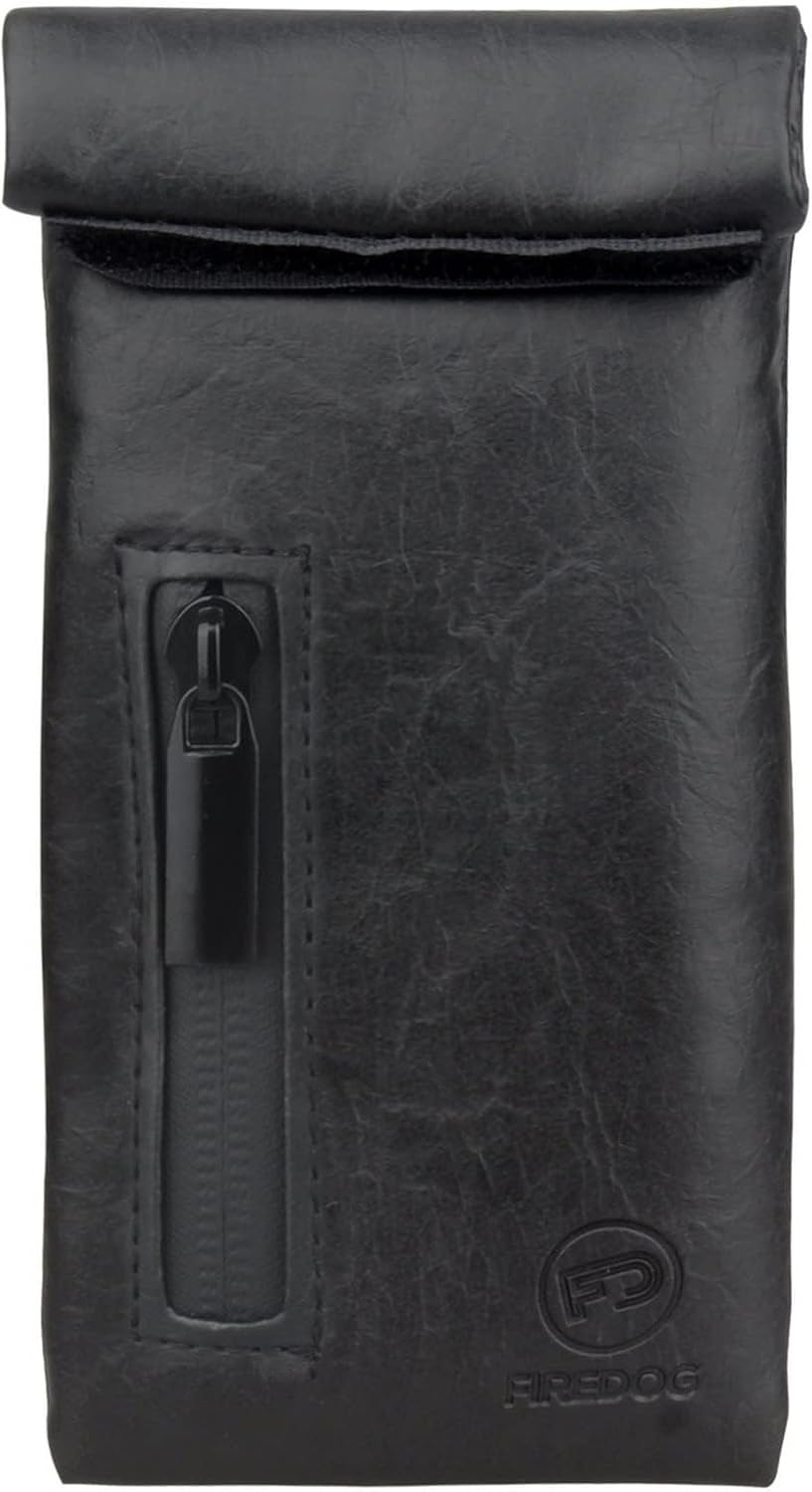 FIREDOG Smell Proof Bags, Carbon Lined Odor Proof Bag for Dog Tested 3"X6" Stash Travel Storage Pouch Pocket (Black)