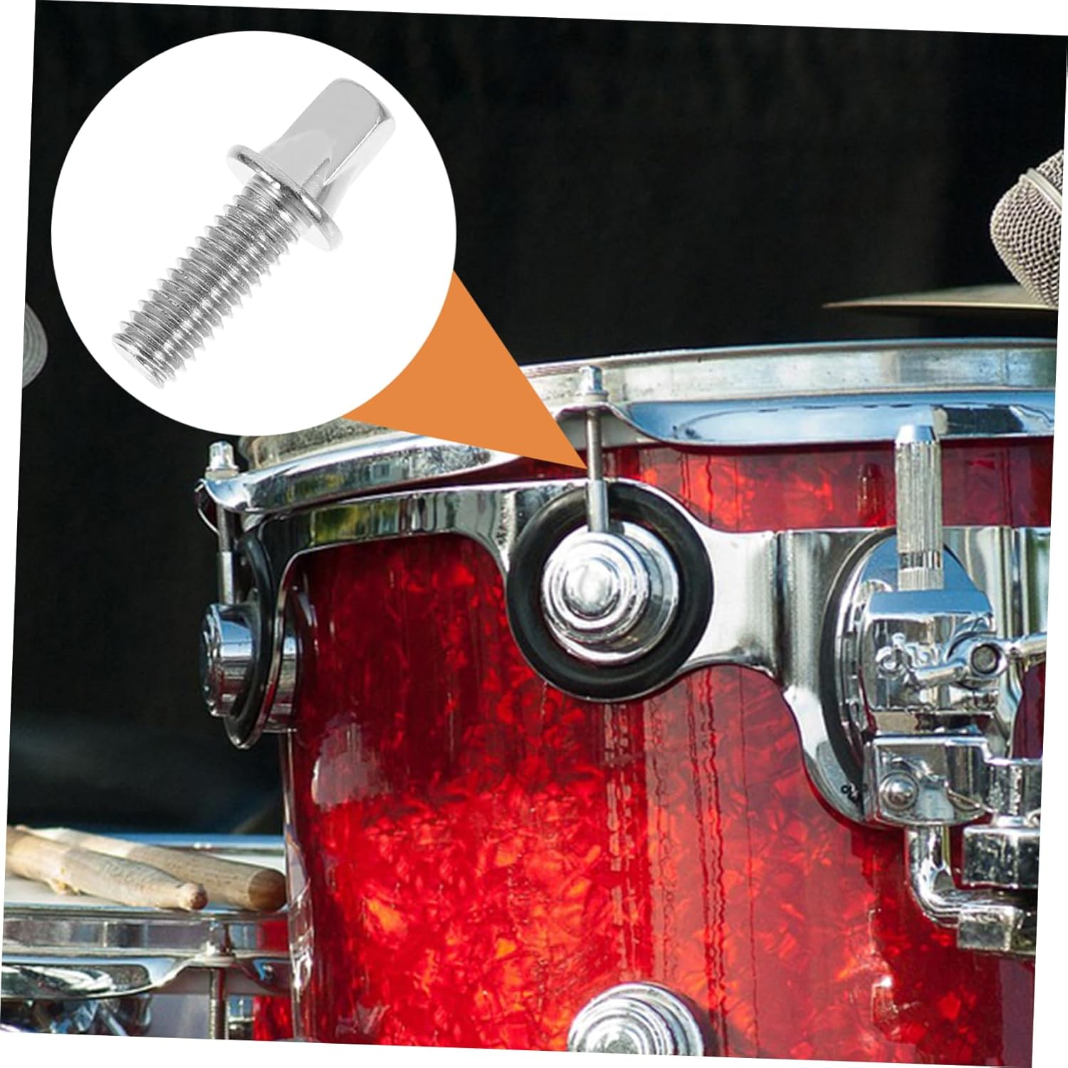 Alasum 10Pcs Drum Screw，Snare Drum Screws Drum Key Bolts Bass Drum Screw Snare Bolts for Drum Pedal Shaft image number 5