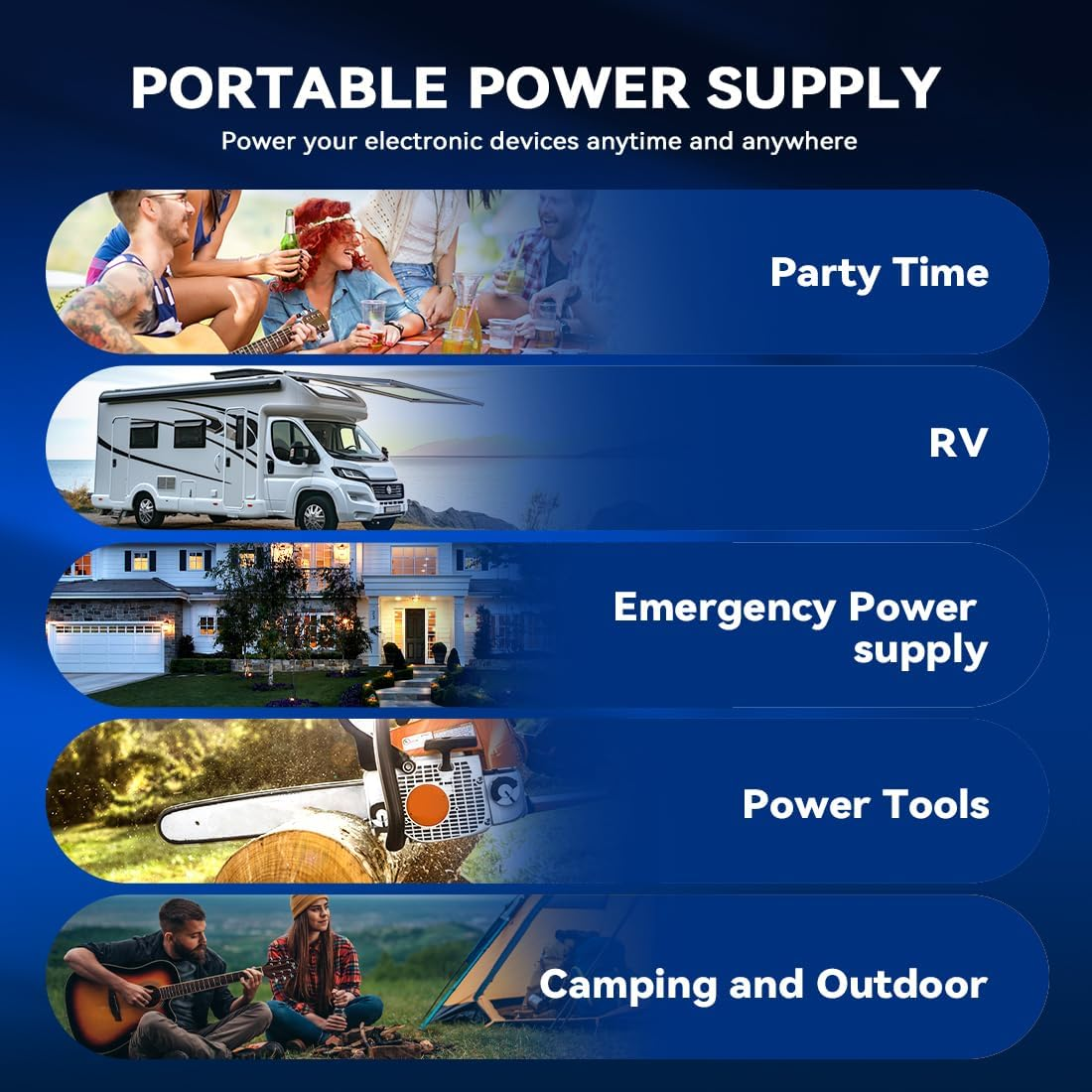 GENTRAX Inverter Generator - 2.5KW Max, 2.2KW Rated, 100% Pure Sine Wave, Portable for Camping Home, Petrol - Blue image number 4