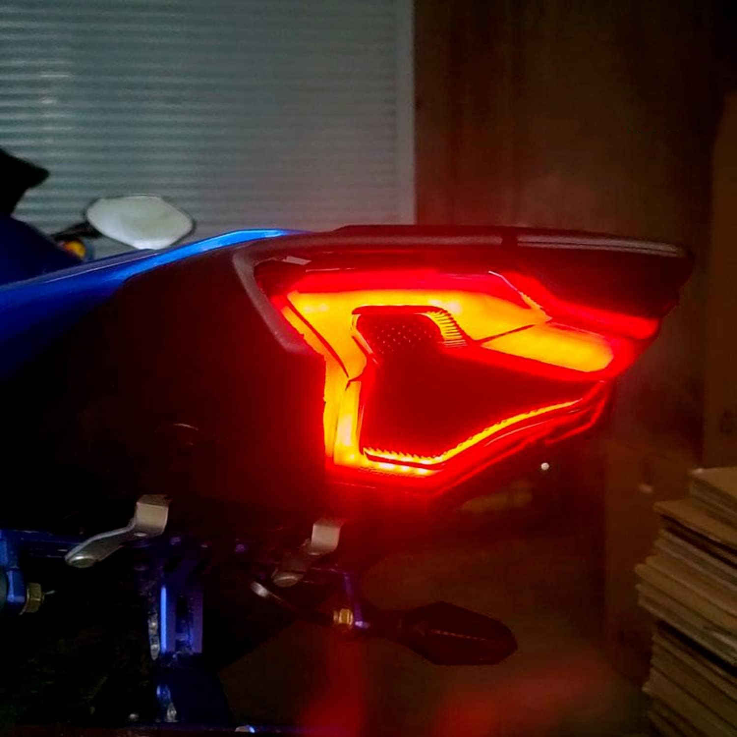 Domary LED Tail Light Motorcycle Brake Light Tail Lamp with LED Turn Signals Replacement for Yamaha YZF R3 R25 Y15ZR MT07 FZ07 LC150 image number 1