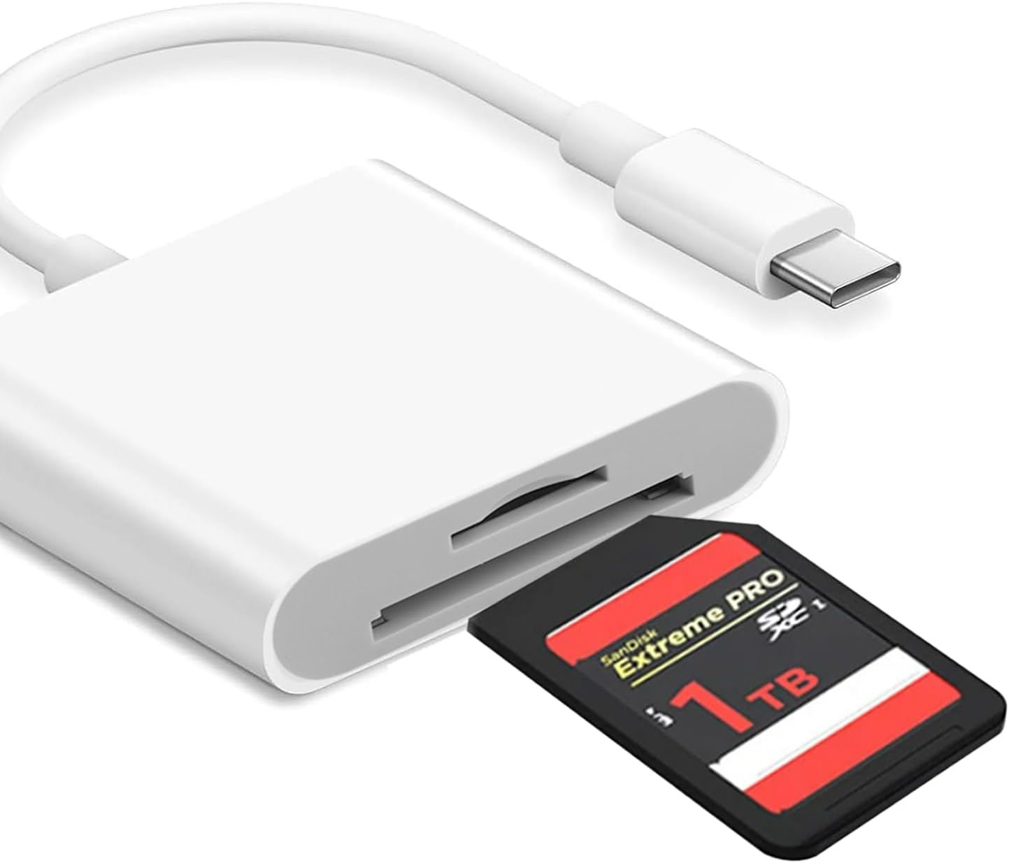 USB-C SD Memory Card Reader Type C Adapter 2 in 1 for Iphone 16/15 Pro/Max/Plus, Macbook Pro Air 2022-2016, M1 M2 Mac/Ipad Pro Air/Surface, for Samsung S23/S22/S21/Ultra/Plus, for Google (C-SD) image number 4