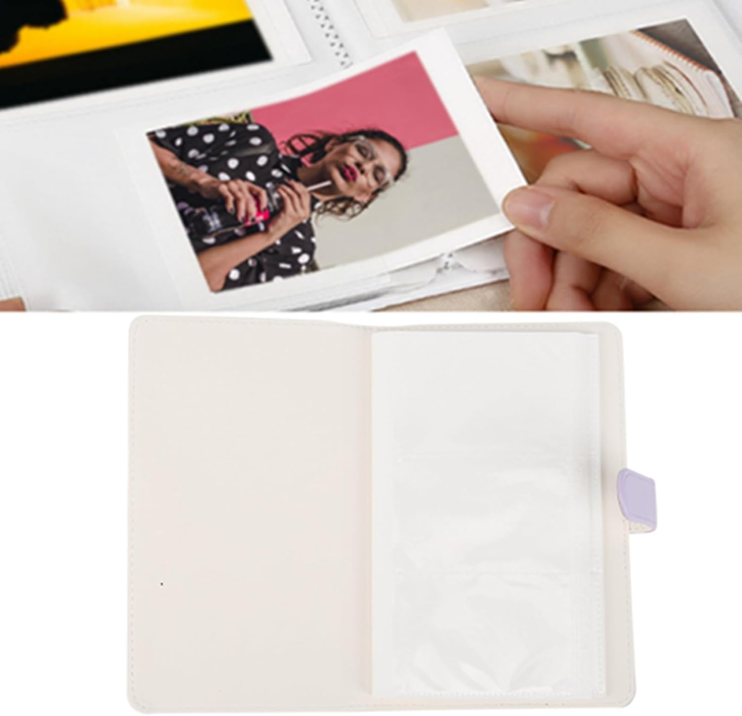 3 in 96 Pockets Photo Album, Picture Albums Cardcase Bank Card Storage Book for Mini11/8/9/7S/25/70/90 Instant Camera Photograph (Purple) image number 6