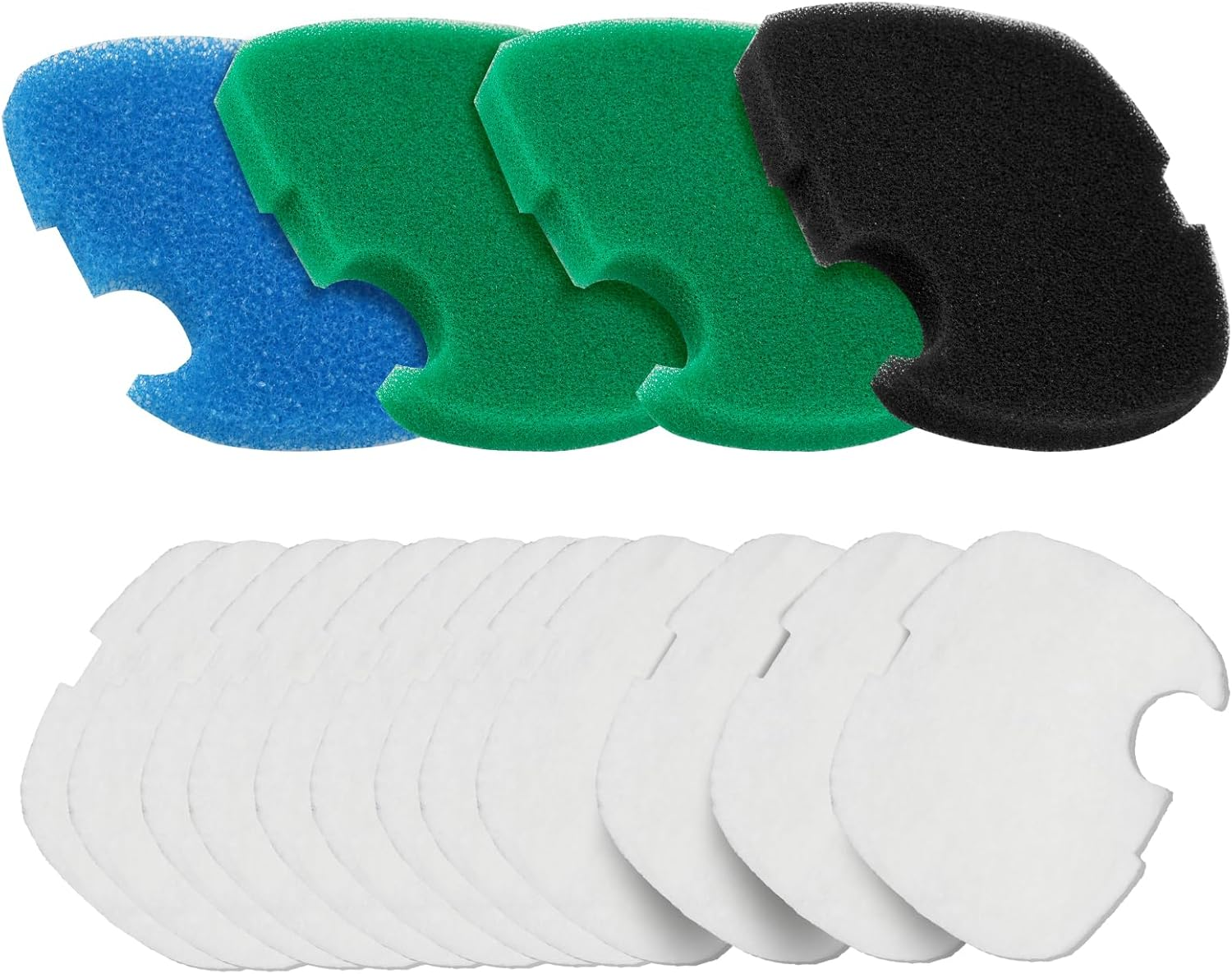 16 PCS Replacement Canister Filter Media Pads Compatible with SUNSUN HW-303B/703B Polar Aurora 370 GPH CF-400, Aquarium Bio Sponge Filter Pad Fish Tank Filters Floss Pad Parts