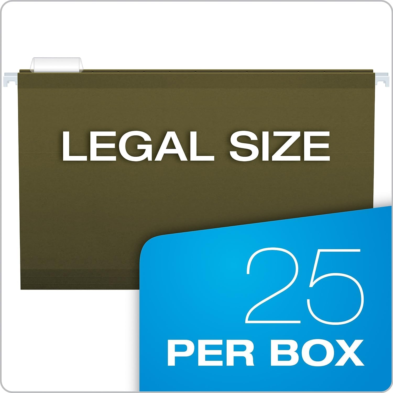 Pendaflex Standard Green, Legal Size, Hanging File Folder,25 per Box